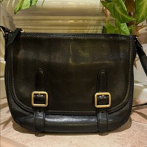 FRYE Black Leather Crossbody Bag